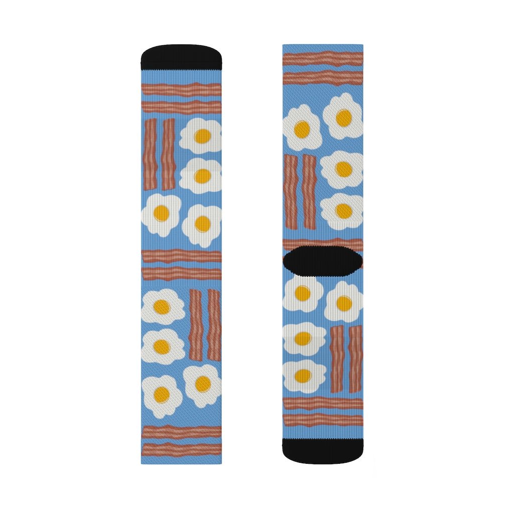 Eggs & Bacon Adult Crew Socks - Twisted Gorilla