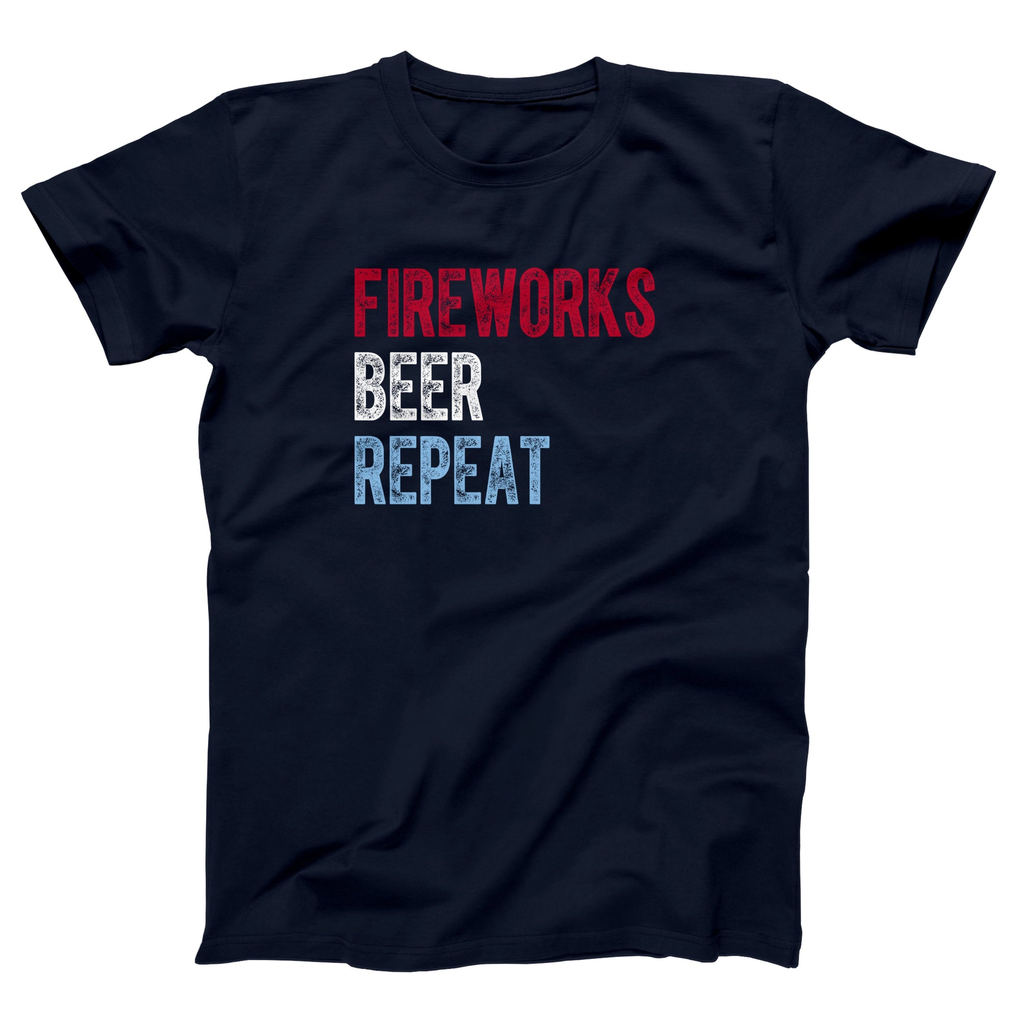 Fireworks Beer Repeat Adult Unisex T-Shirt