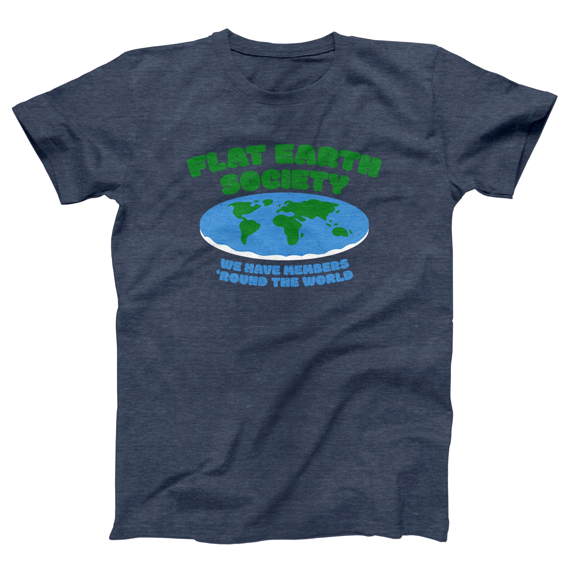 Flat Earth Society Adult Unisex T-Shirt - Twisted Gorilla