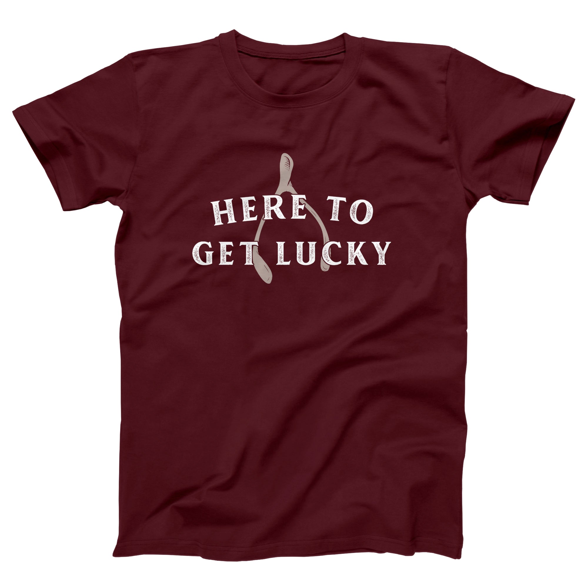 Here To Get Lucky Adult Unisex T-Shirt - Twisted Gorilla