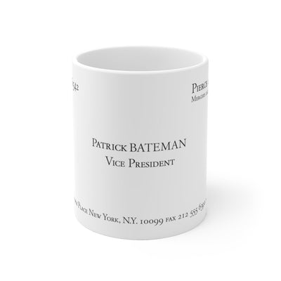 Patrick Bateman Business Card Coffee Mug - Twisted Gorilla