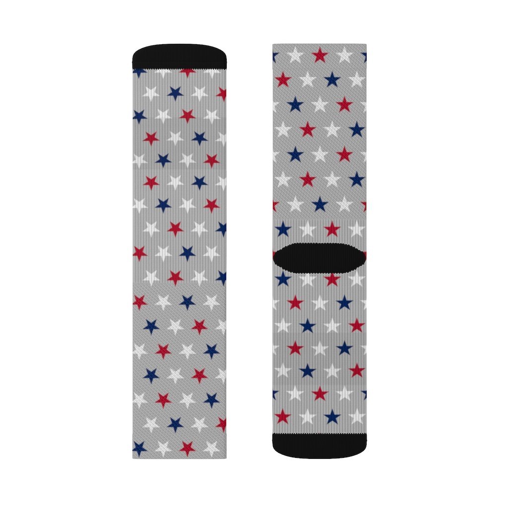 Patriotic Stars Adult Crew Socks - Twisted Gorilla