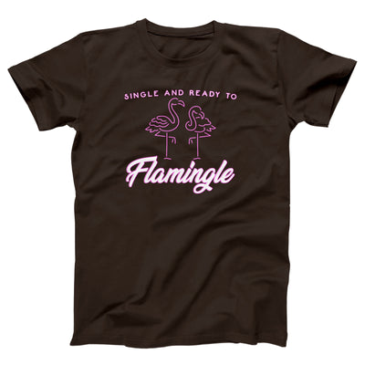 Single and Ready To Flamingle Adult Unisex T-Shirt - Twisted Gorilla