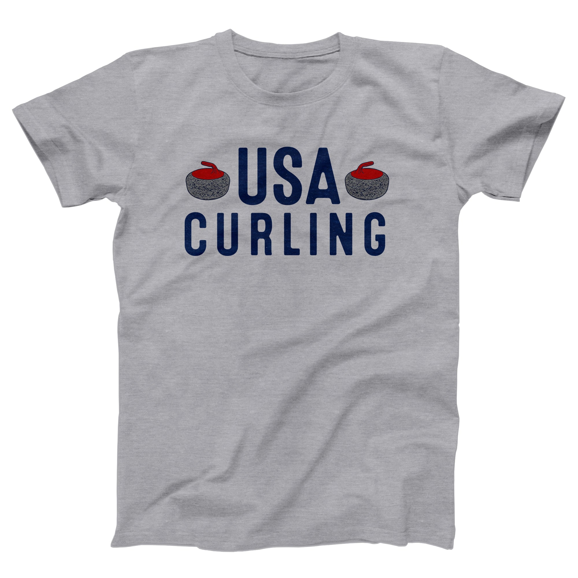 USA Curling Adult Unisex T-Shirt - Twisted Gorilla